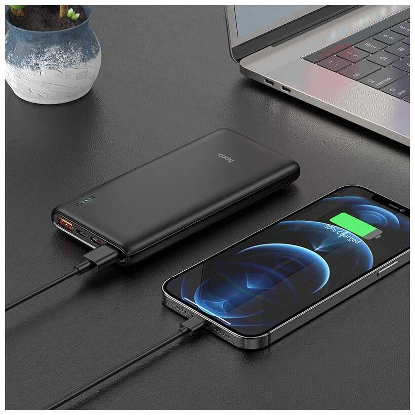 Портативный аккумулятор HOCO J80 Premium 22.5W, 3A, 10000 мА⋅ч, черный, светодиодный индикатор фотография 1