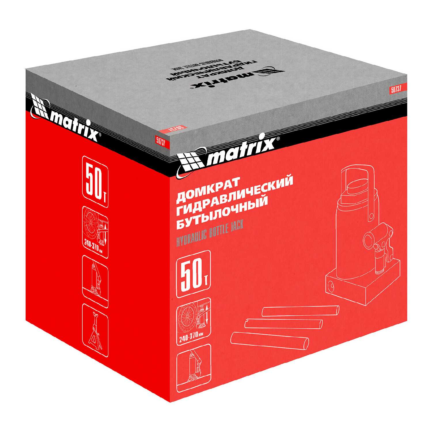 Домкрат бутылочный гидравлический Matrix 50737 фотография 30