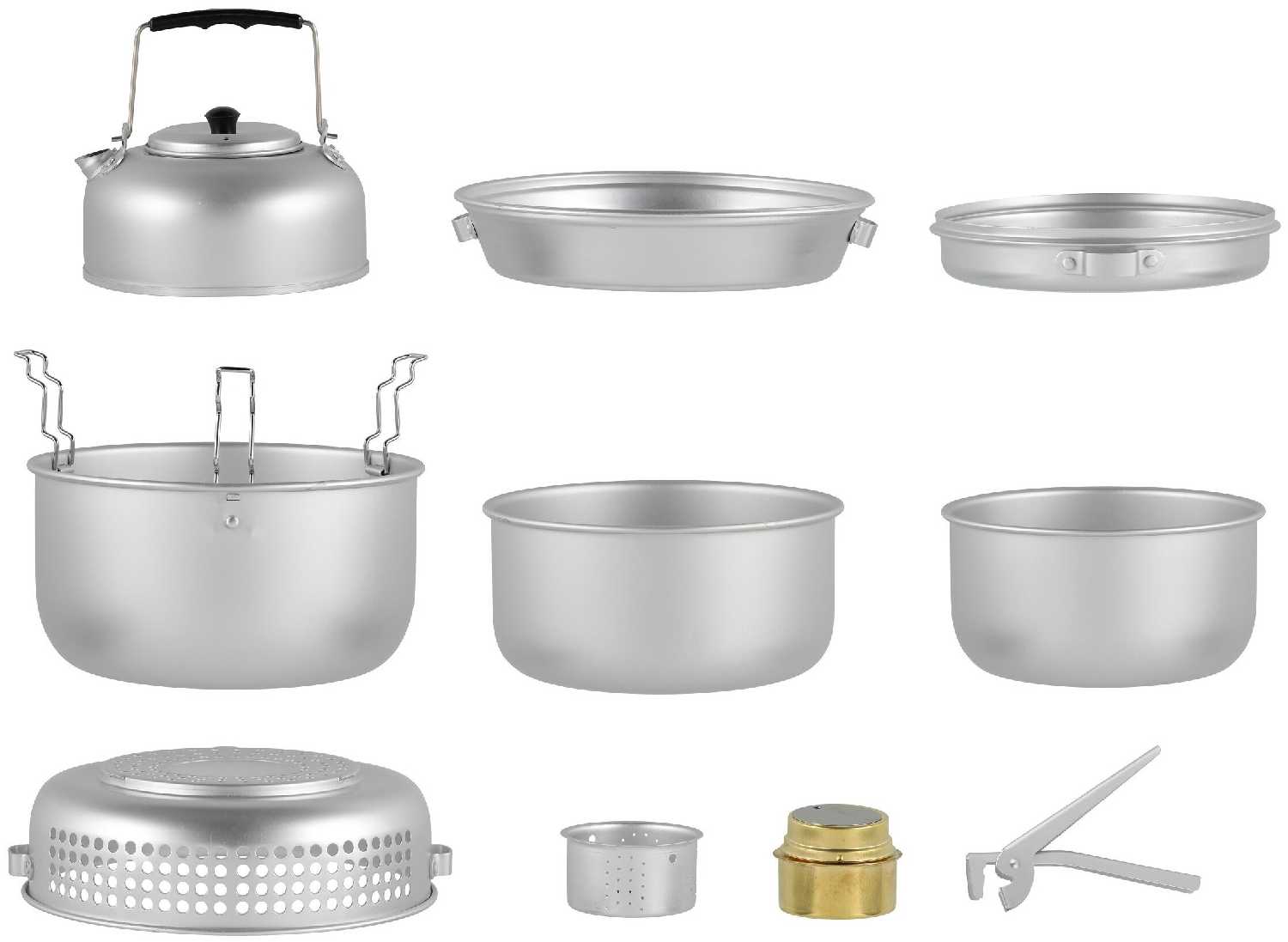 Набор туристической посуды с горелкой Camping Cooking Set(набор 9 предметов), Atom