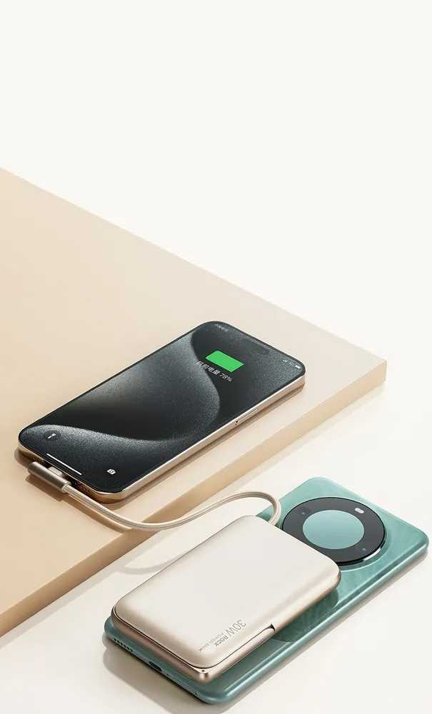 Внешний аккумулятор ROCK P20 Pro Magnetic Holder Wireless Power Bank (10000) фотография 11
