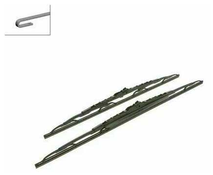 Щетка стеклоочистителя каркасная Bosch Twin Spoiler 608S, 2 шт. фотография 7