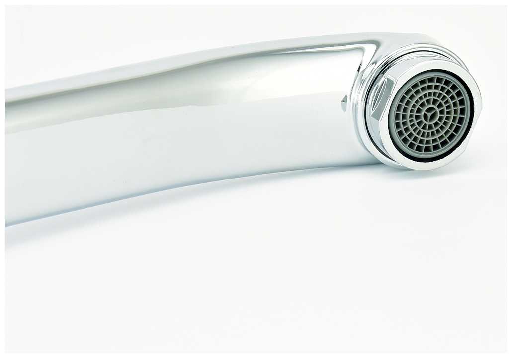 Смеситель для умывальника одноручный Juguni с гибкой подводкой, литой поворотный излив, 0402.709 фотография 6