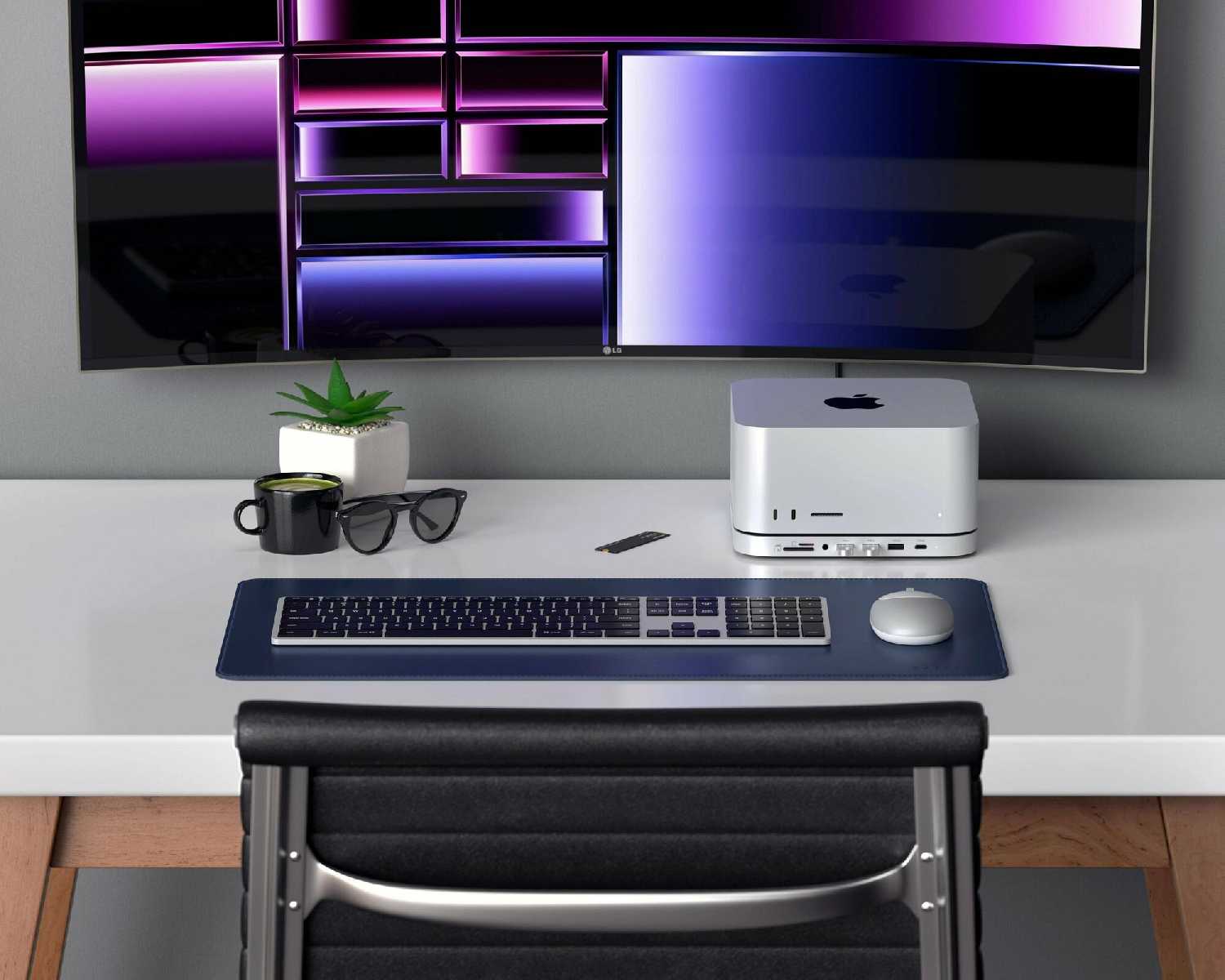 Док USB-станция с подставкой Satechi Stand & Hub for Mac Mini/Studio with NVME & SSD Enclosure. Цвет фотография 5