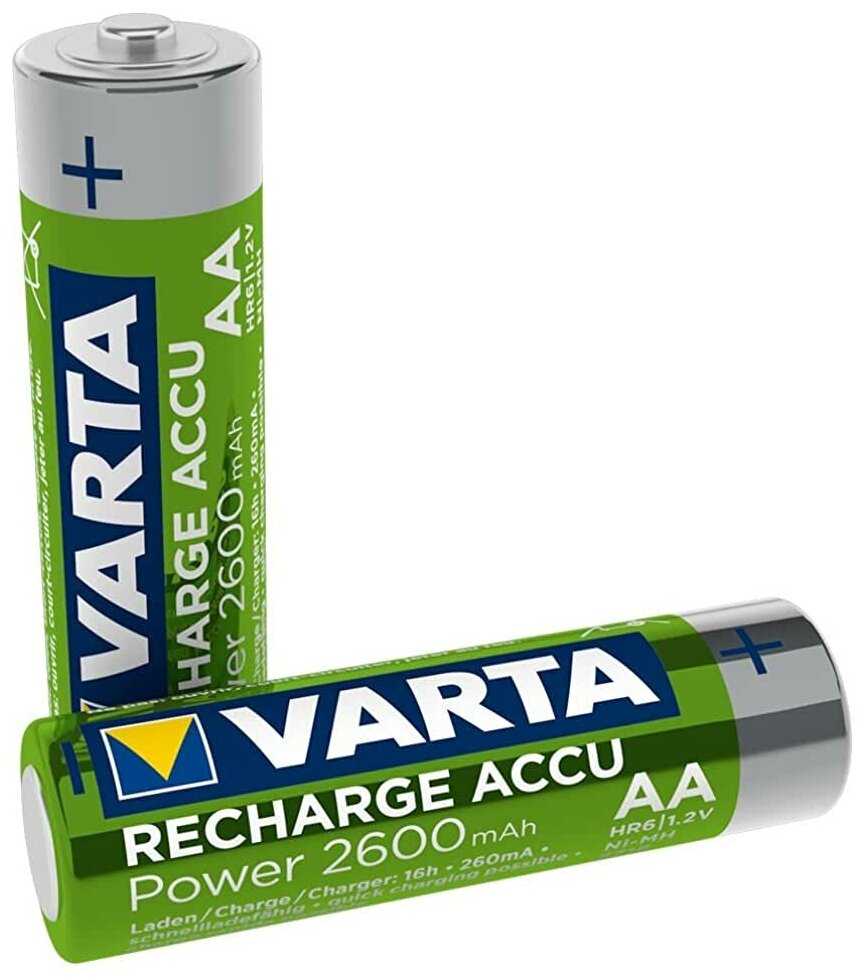 Аккумулятор Ni-Mh 2600 мА·ч 1.2 В VARTA Recharge Accu Power 2600 AA фотография 4
