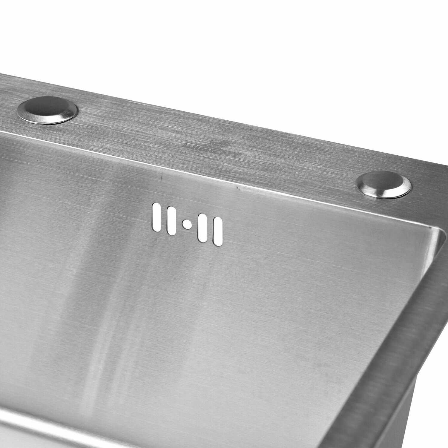 Мойка кухонная WISENT W36050-S с сифоном и дозатором W405A фотография 4