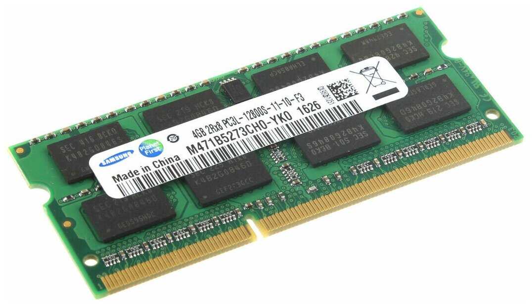 Оперативная память Samsung 4Gb PC3L (DDR3L) 1600 Mhz M471B5273CH0-YK0 фотография 1