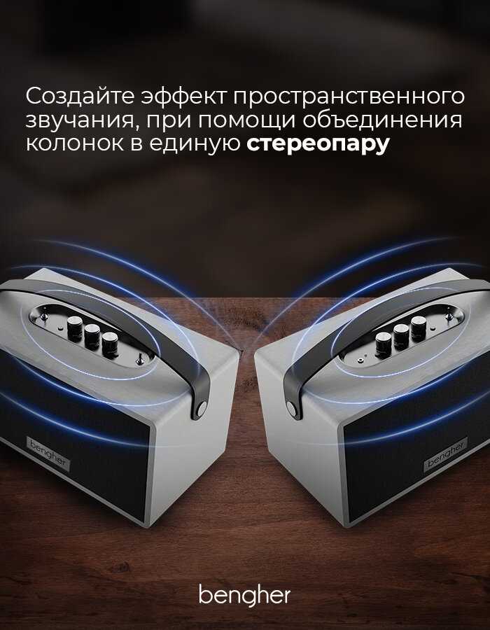 Портативная bluetooth колонка Bengher Home Studio 2 (100Вт) фотография 19