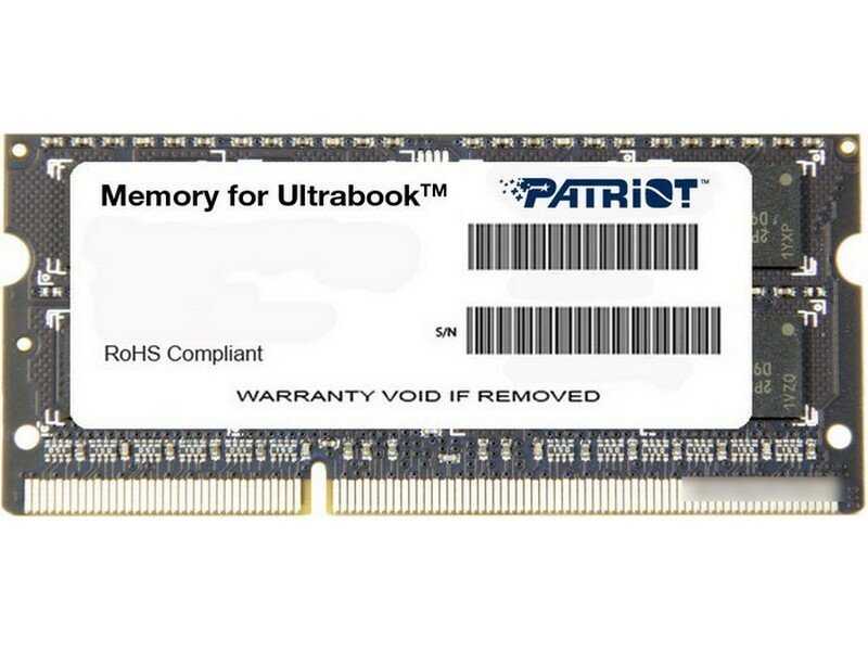 Оперативная память Patriot Memory SL (4 ГБ DDR3L SODIMM CL11) фотография 19