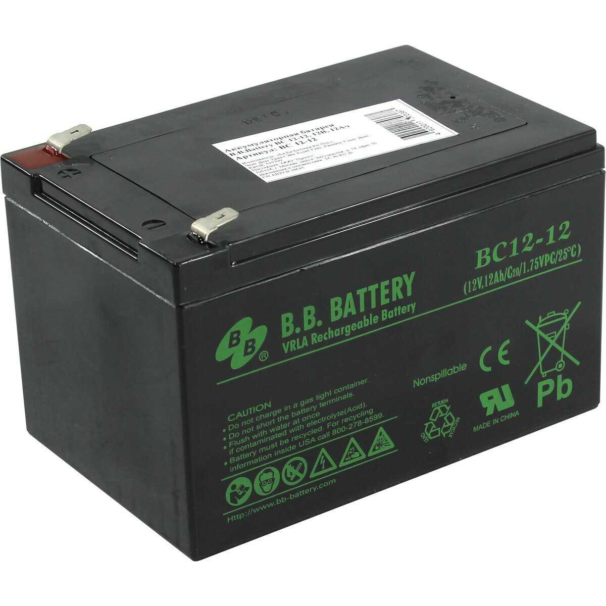 Аккумуляторная батарея B.B. Battery BC12-12 фотография 13