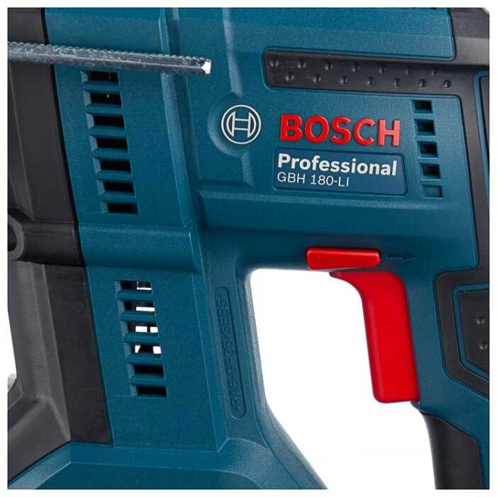Перфоратор аккумуляторный BOSCH GBH 180-Li 4.0Ач x2 Li-Ion 18 В (1.7 Дж) фотография 3