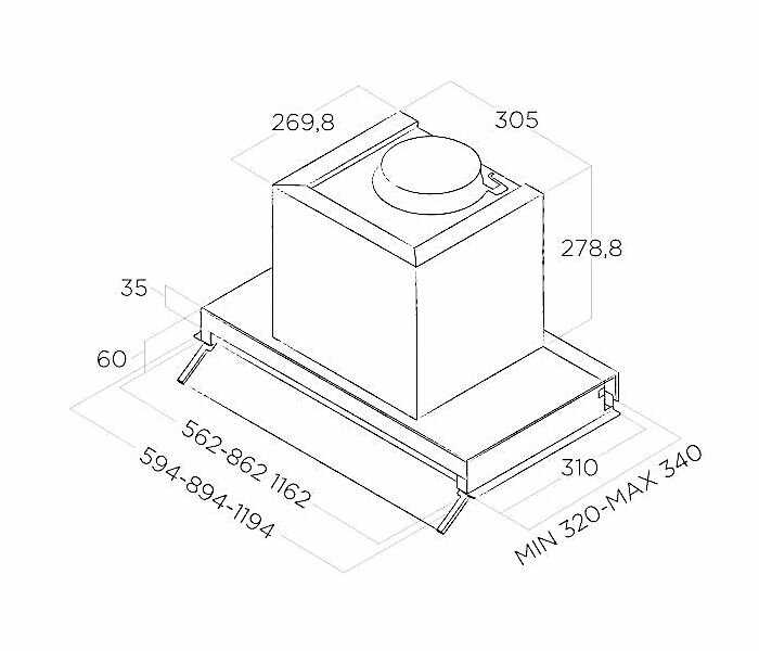 Вытяжка Elica BOXIN LX/BL MAT/A/90 фотография 3