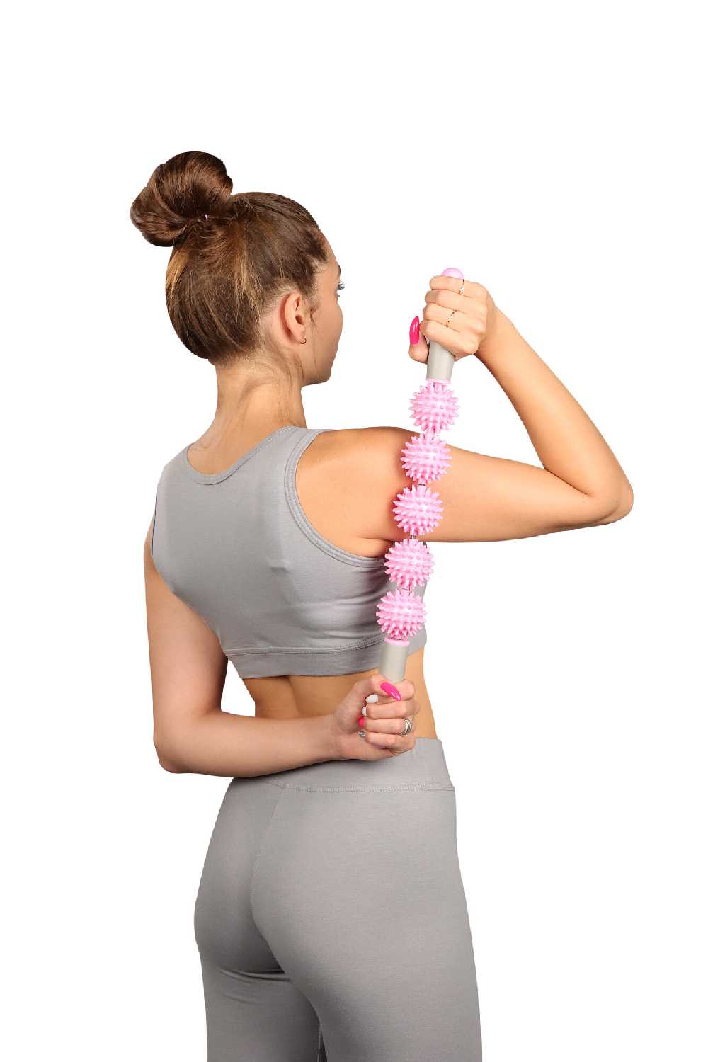 Роликовый ручной массажер для тела INDIGO Массажер (5 роликов) фотография 14