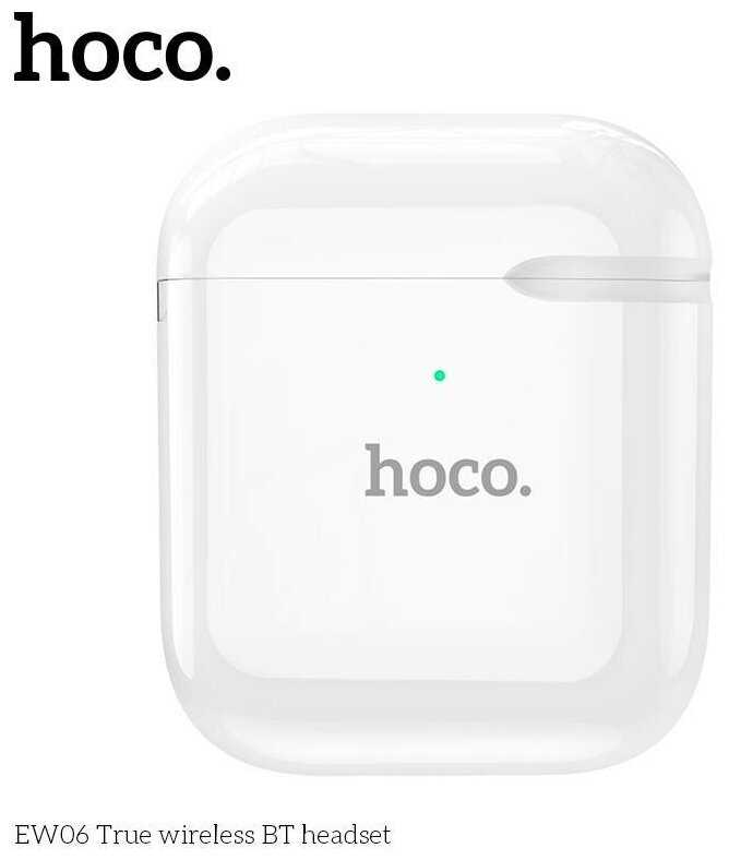Наушники HOCO EW06 True wireless BT headset, беспроводные, Bluetooth, 350 мАч, белый фотография 19