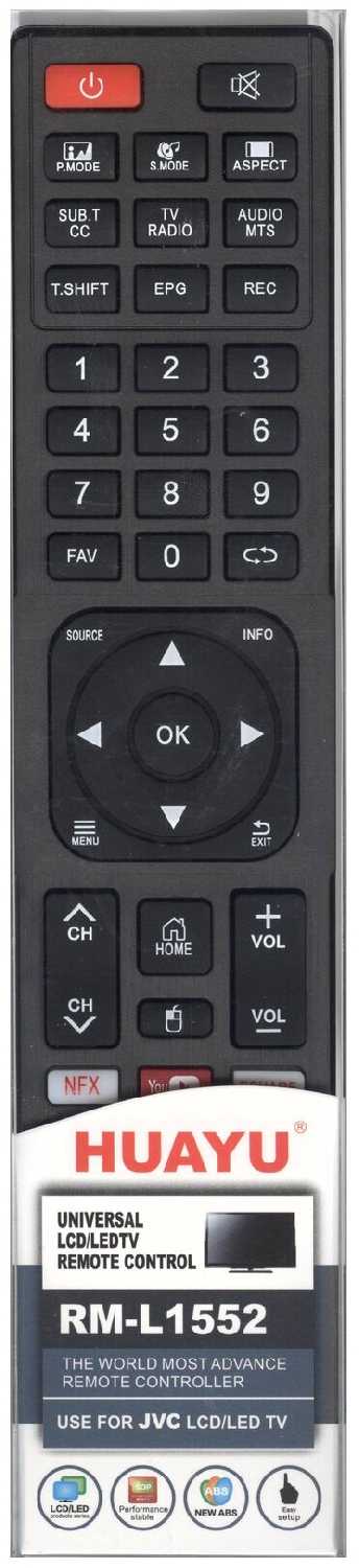 Пульт Huayu для JVC RM-L1552 для JVC универсальные фотография 2