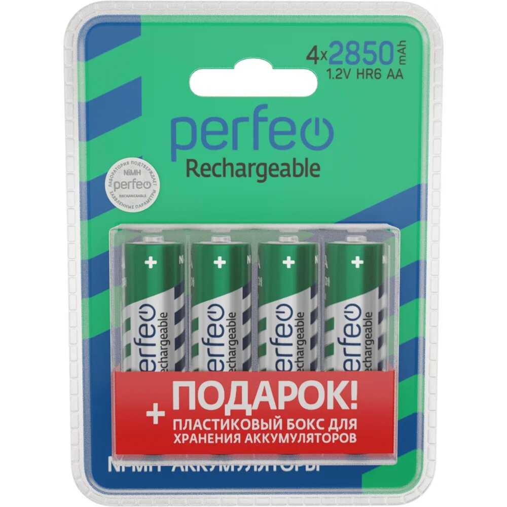Аккумулятор Perfeo AA 2850mAh Ni-Mh (PFAA2850/4BL+BOXPL) фотография 1