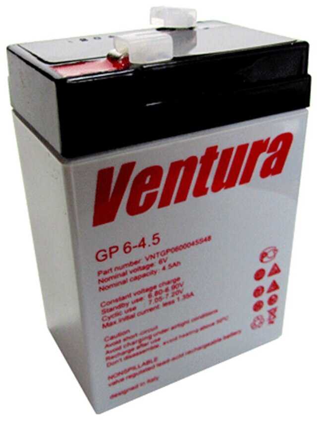 Аккумуляторная батарея Ventura GP 6-4.5 (6В 4.5 А·ч) фотография 2