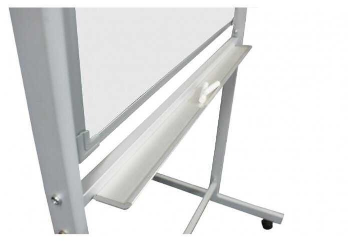 Доска магнитно-маркерная BoardSYS двухсторонняя на колесах, алюминиевый профиль ПО-90х120Ф 90х120 см фотография 1