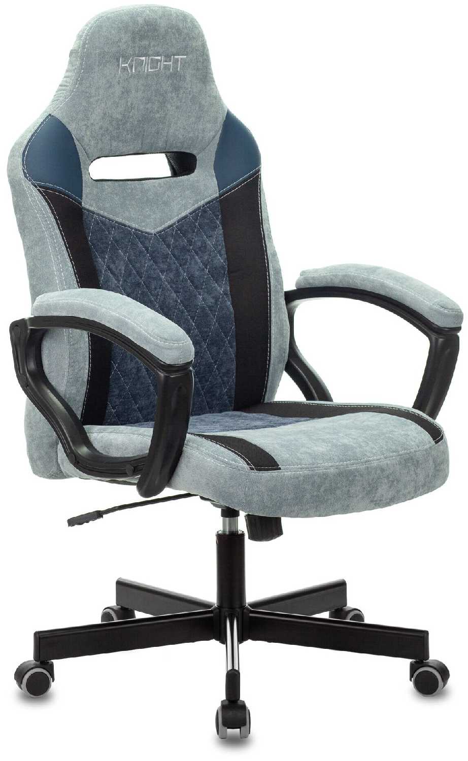 Кресло игровое ZOMBIE VIKING 6 KNIGHT Fabric синий с подголов. крестовина металл фотография 4