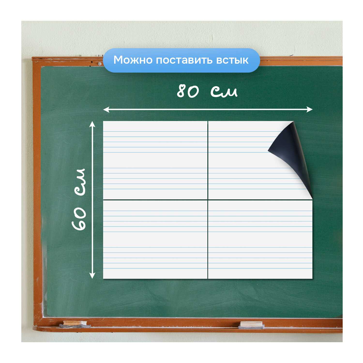 Разлиновка магнитная для школьной доски фотография 17