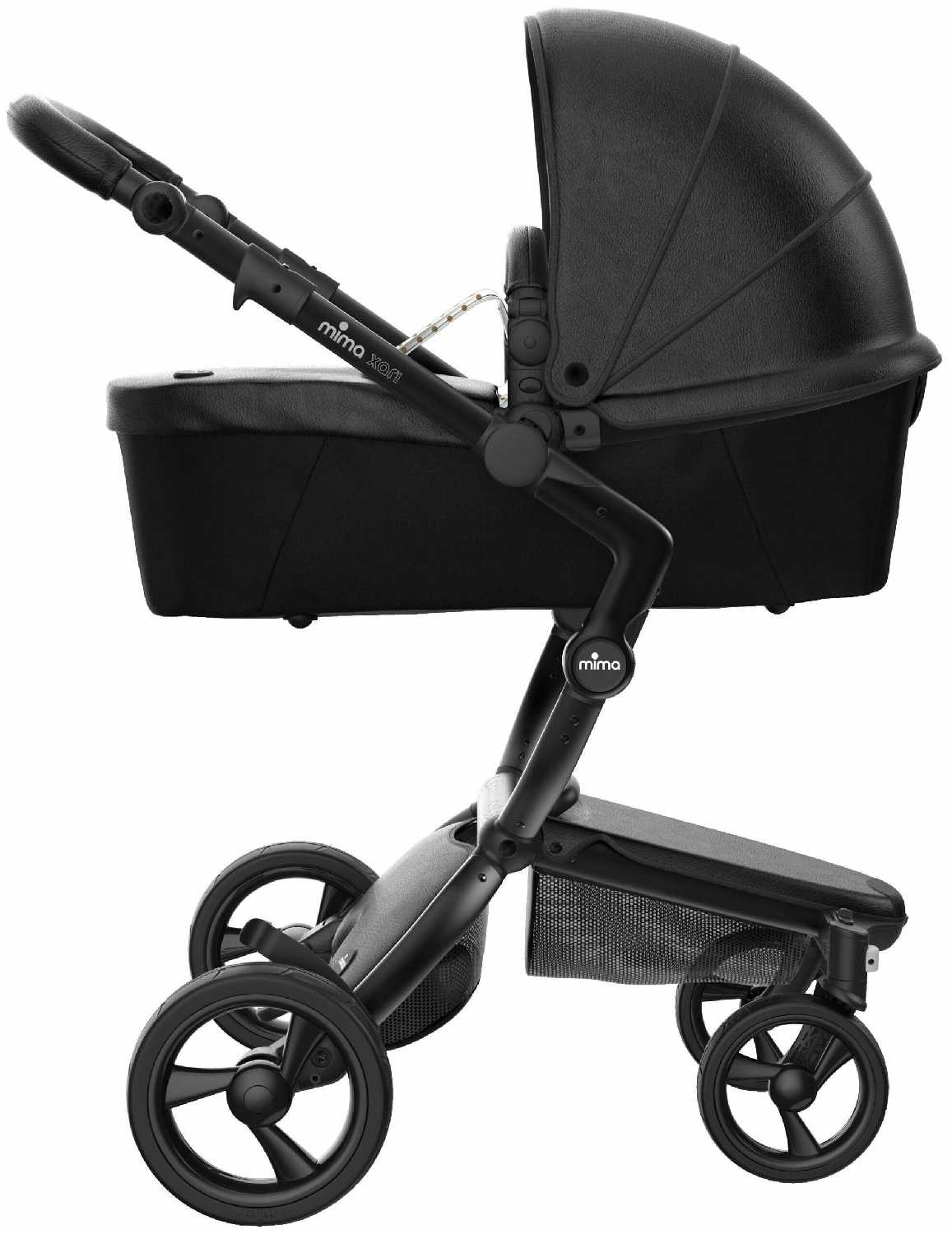 Коляска 2в1 Mima Xari Black на чёрном шасси с матрасиками Sandy Beige фотография 2