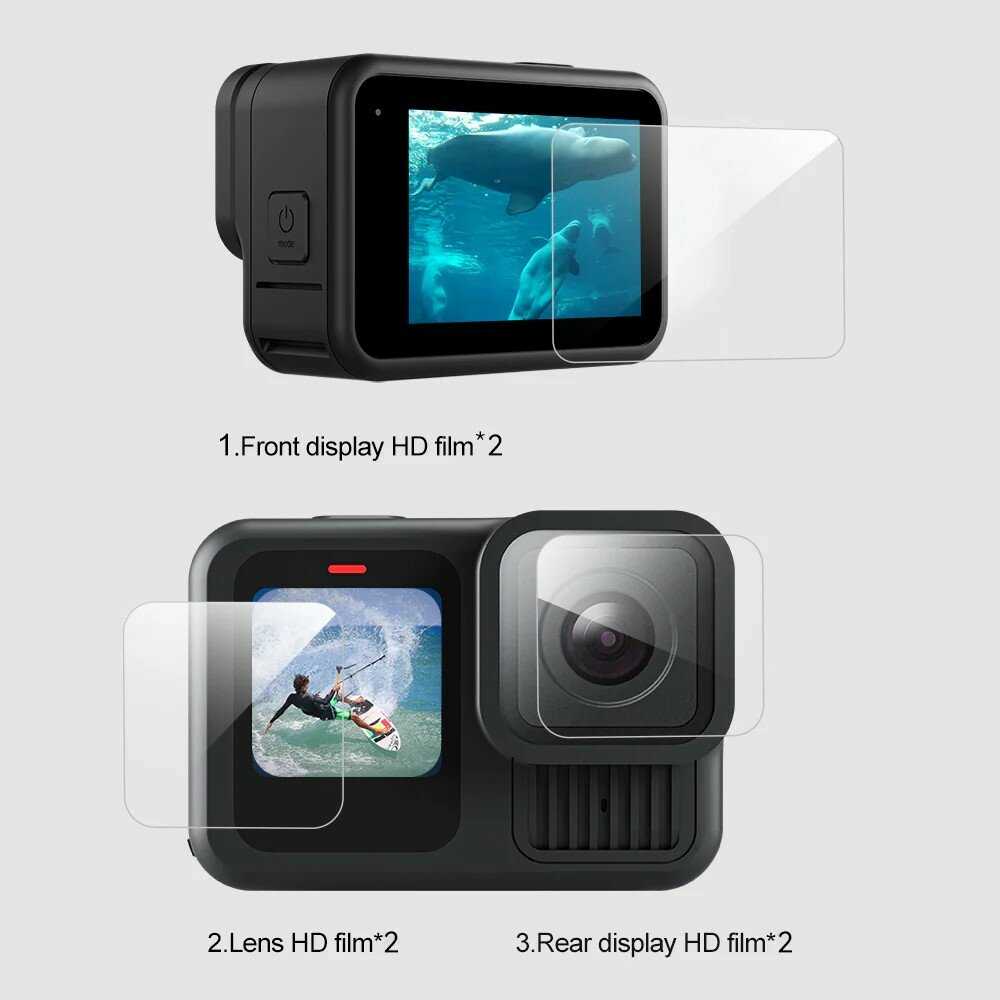 Защитное стекло Telesin для GoPro Hero 13 (S6-FLM-08-TGP) фотография 8