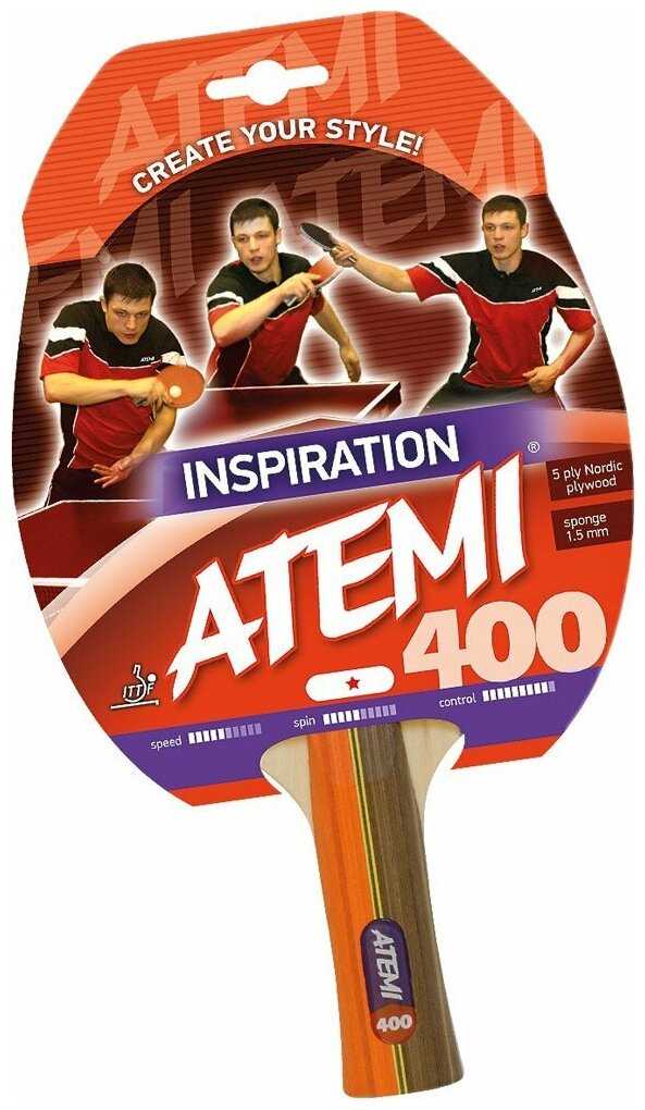 Ракетки для настольного тенниса ATEMI 400 AN фотография 5