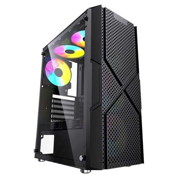 Корпус Powercase Mistral T4B, Tempered Glass, 4x 120mm 5-color fan фотография 12