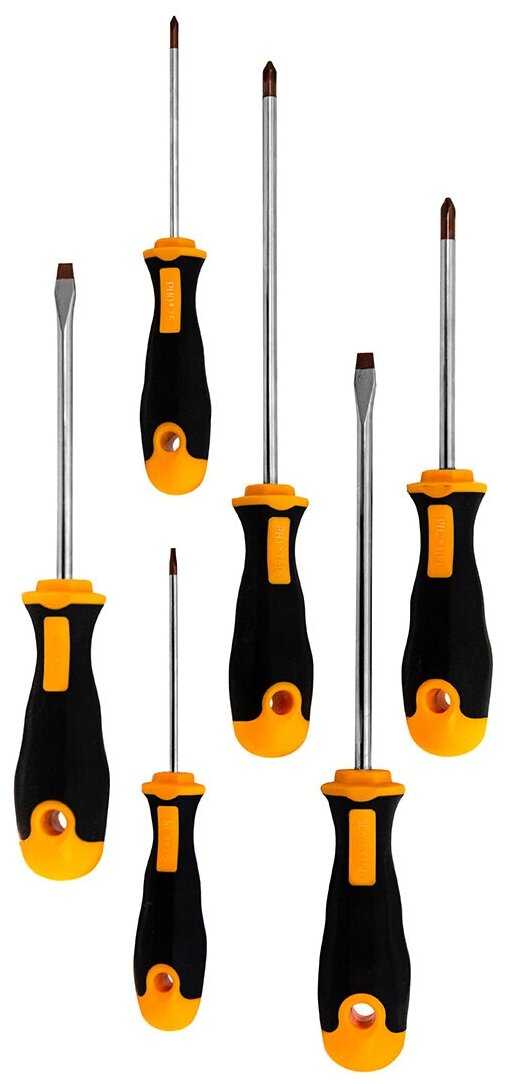 Набор отверток с магнитным наконечником из легированной стали S2 6 шт RAGE by VIRA фотография 1