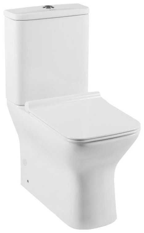Чаша унитаза напольная Aquanet Cube-C CL-12248B микролифт с горизонтальным выпуском