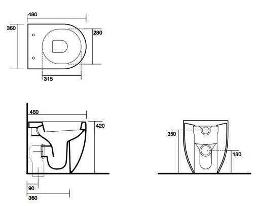 Чаша унитаза напольная KERASAN Flo 3114 с горизонтальным выпуском фотография 1