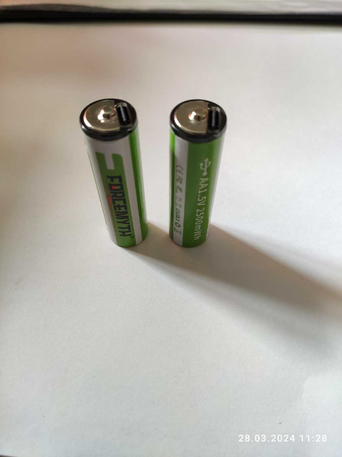 Аккумуляторные батарейки AAA 1,5V 600 mWh (2 шт.) фотография 25