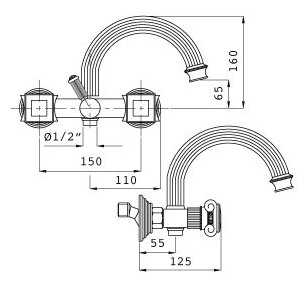Смеситель CEZARES Olimp (VD-02-O) фотография 8