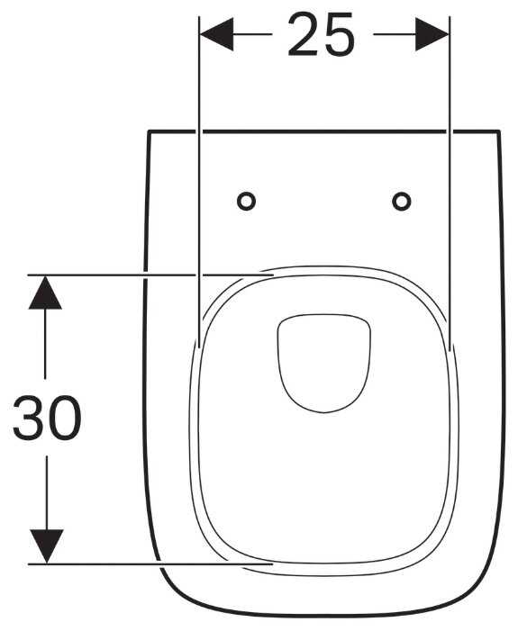 Чаша унитаза подвесная GEBERIT Renova Compact Square 206145000 с горизонтальным выпуском фотография 6