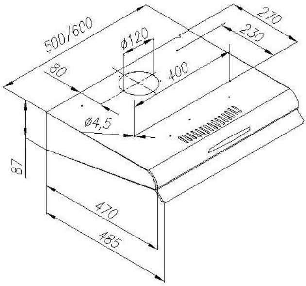 Плоская вытяжка MAUNFELD MPA 60 фотография 5