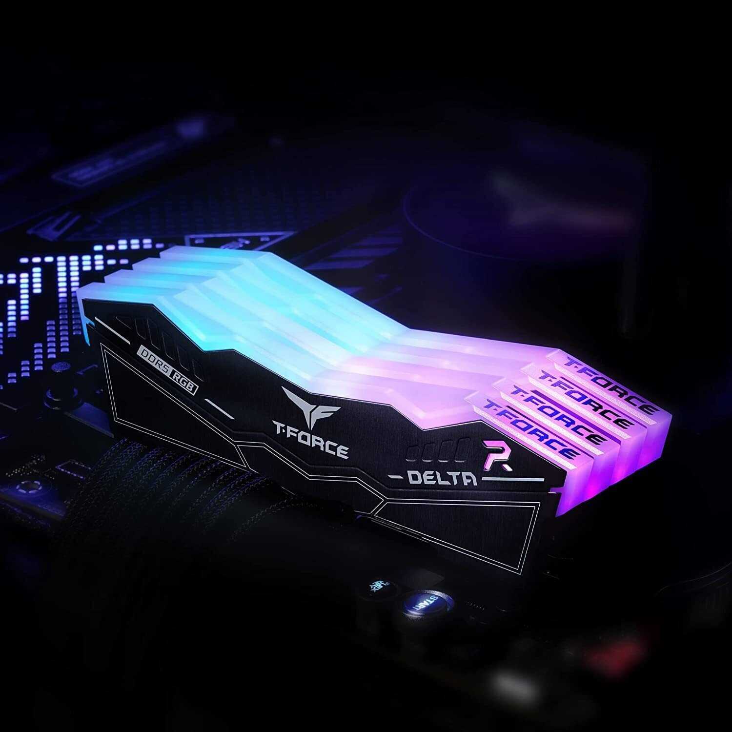 Оперативная память Team Group T-FORCE Delta RGB 32 ГБ (16 ГБ x 2 шт.) DDR5 DIMM CL38 (FF3D532G6000HC38ADC01) фотография 6