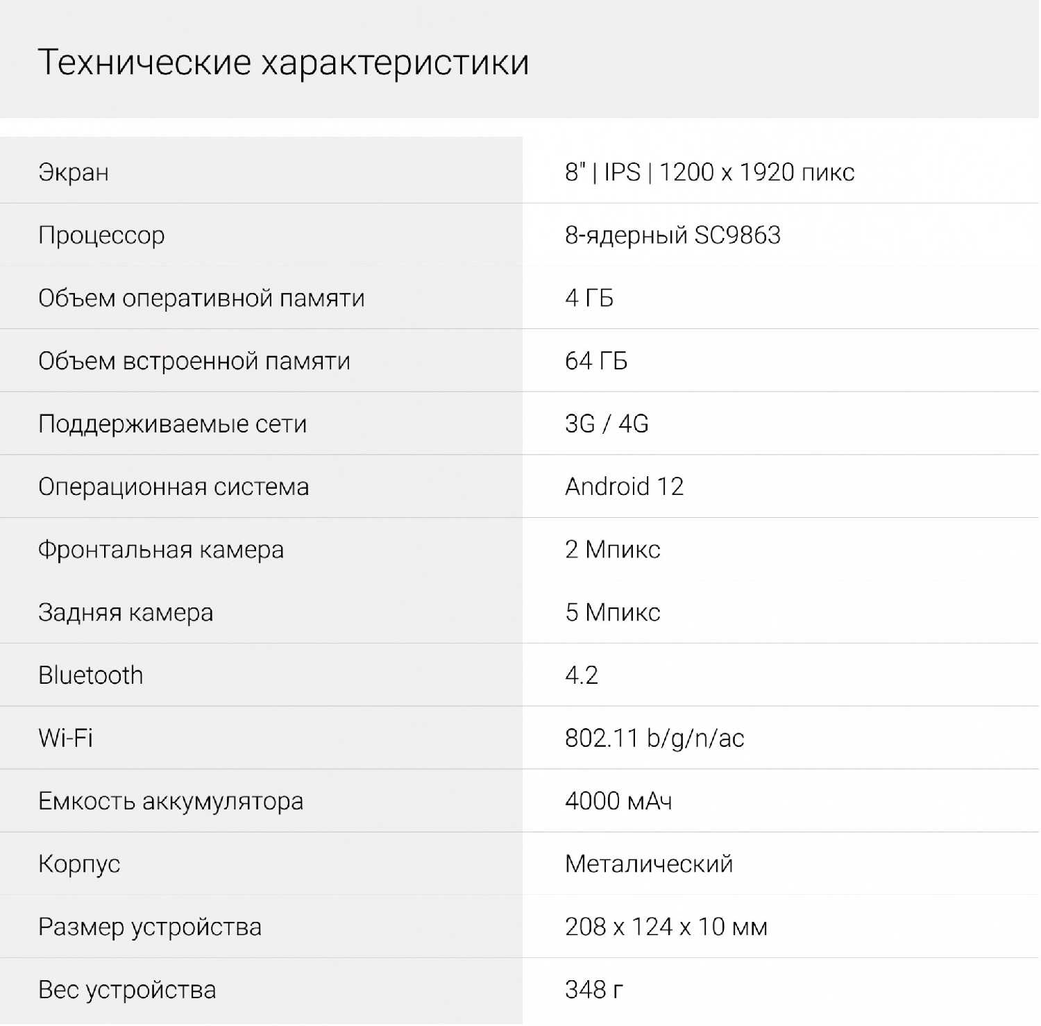 Планшет Digma Optima 8404D 4G 8