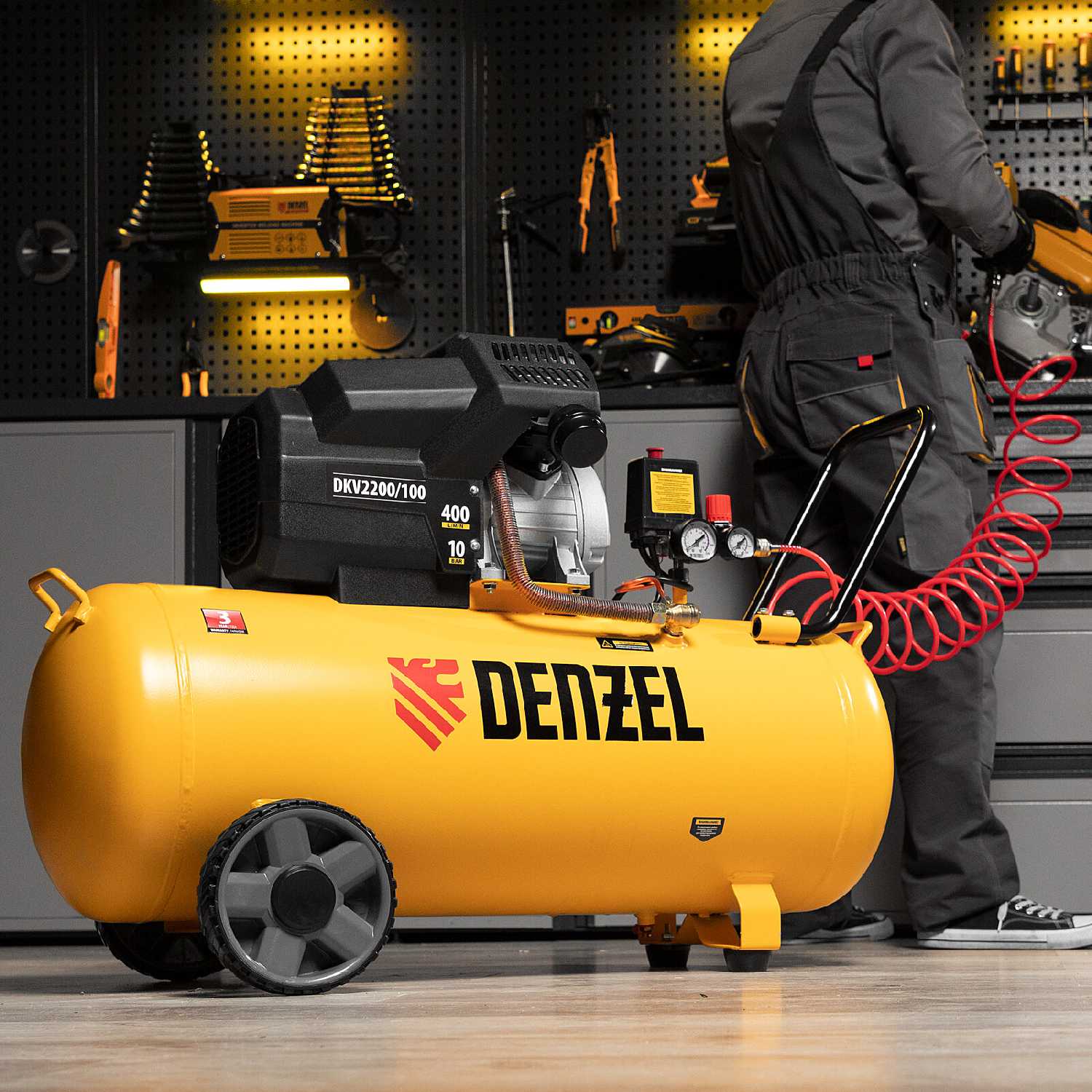 Компрессор Denzel DKV 2200/100 Х-PRO фотография 6