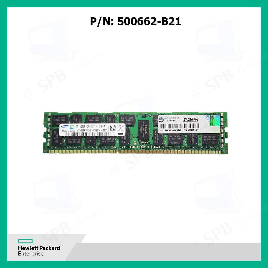 Оперативная память HP 8 ГБ DDR3 RDIMM (500662-B21) фотография 18