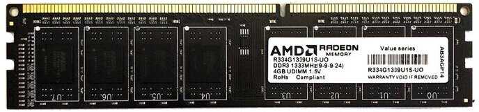 Оперативная память AMD Value (R334G1339U1S-UO) фотография 6