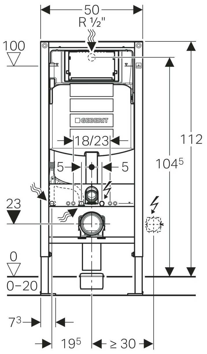 Рамная инсталляция GEBERIT Duofix 111.300.00.5 UP320 фотография 1