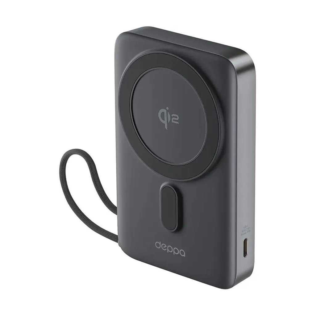Внешний аккумулятор Deppa MageSafe QI2 [10000 мА-ч, 15Вт QI]