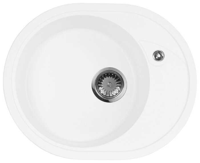 Врезная кухонная мойка АкваГранитЭкс M-18L, 46х57см, искусственный мрамор фотография 10
