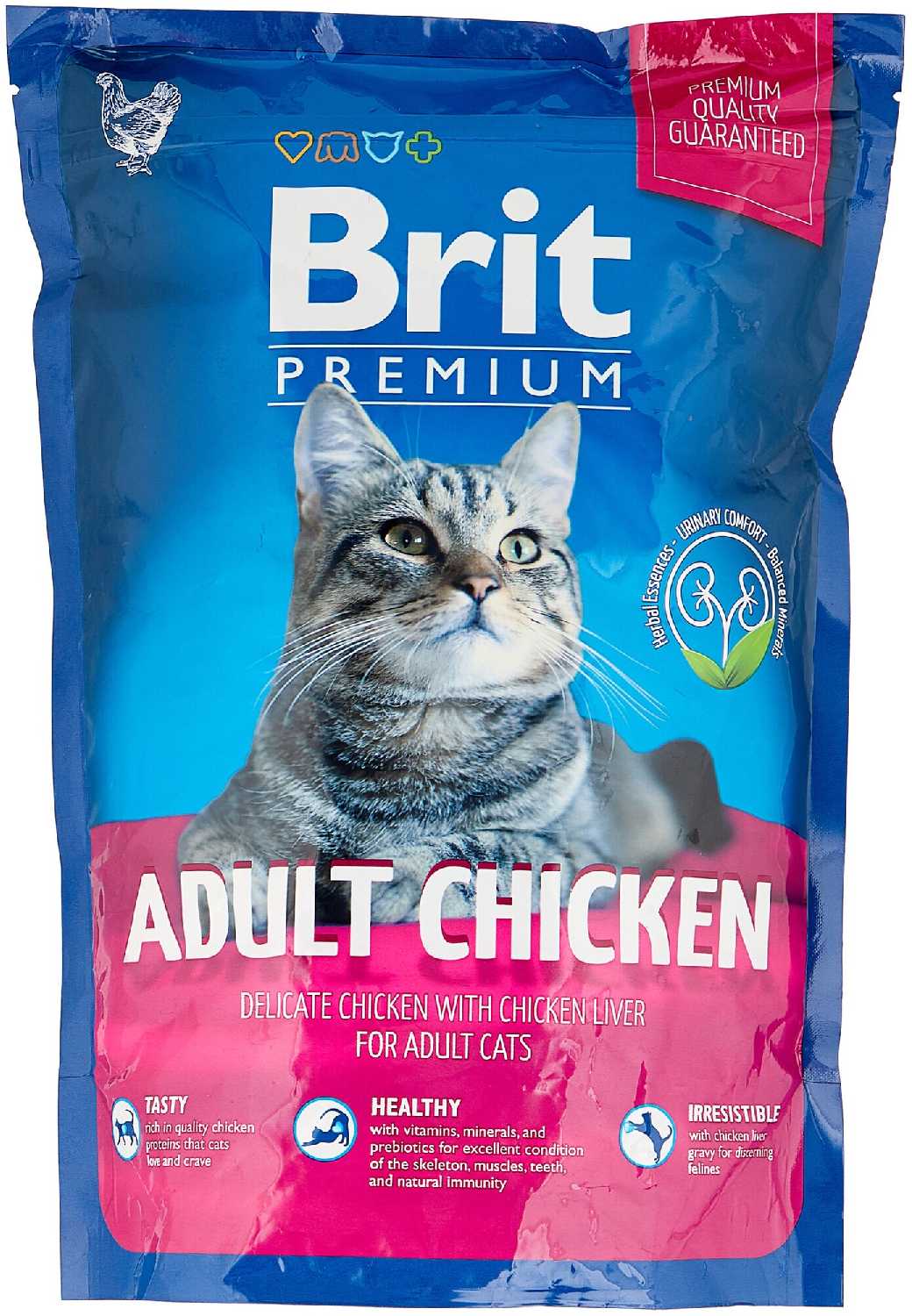 Корм для кошек Brit Premium с курицей и куриной печенью фотография 1