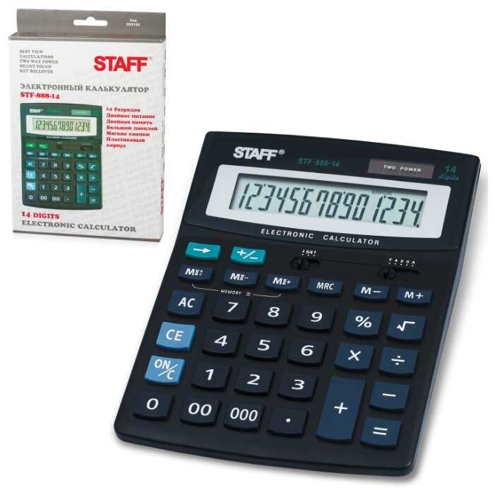 Калькулятор бухгалтерский STAFF STF-888-14 фотография 1