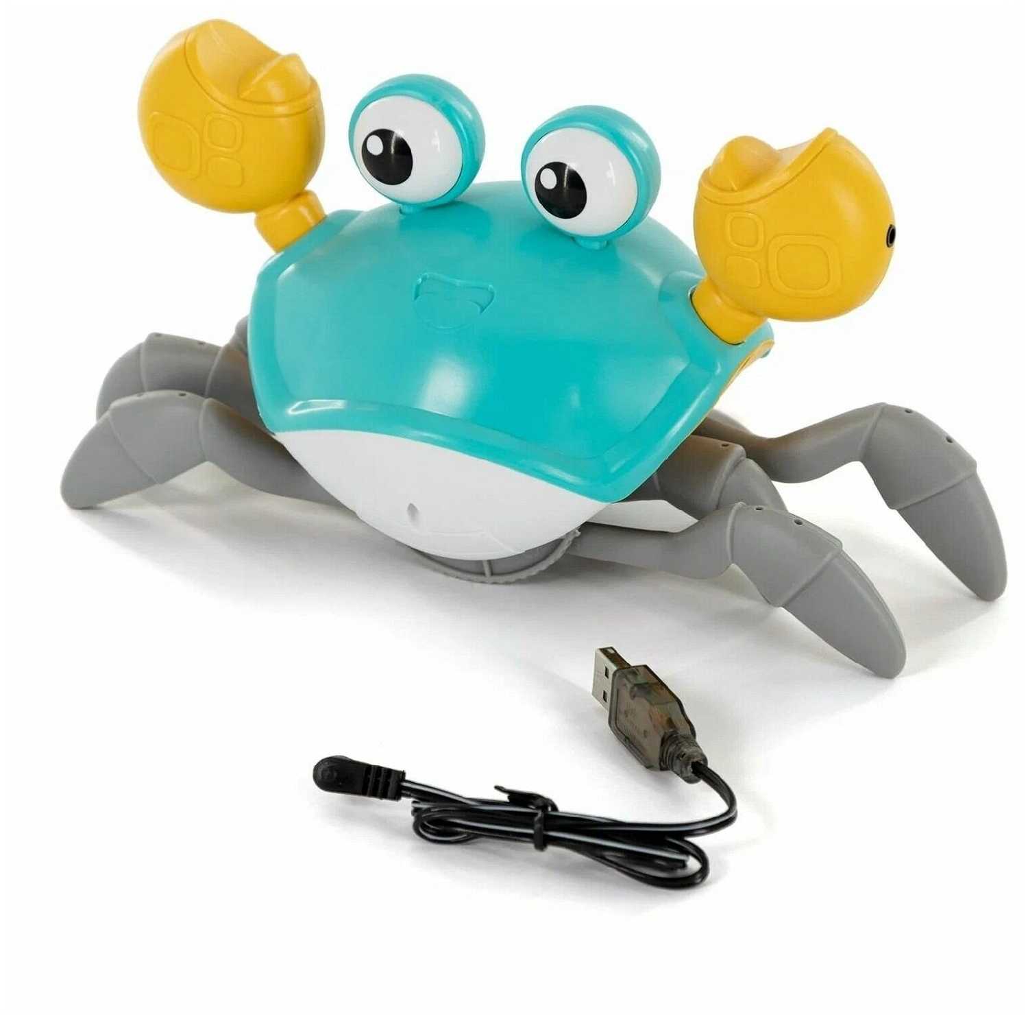 Интерактивная сенсорная музыкальная игрушка Бегающий Крабик cute crab (QC-1Y) фотография 5