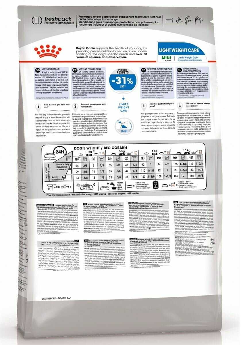 Корм для собак Royal Canin Mini Light Weight Care фотография 8
