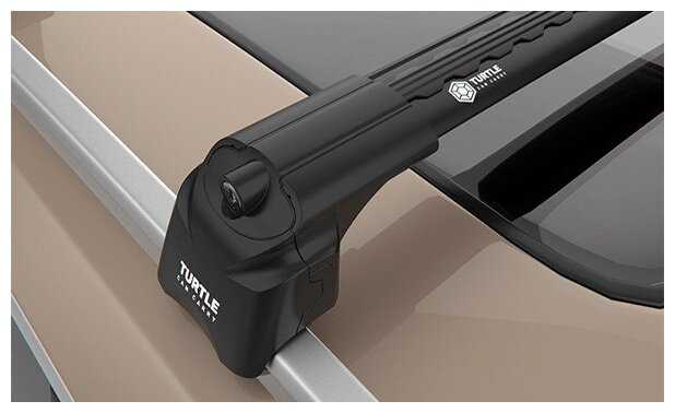 Багажник на крышу Turtle Air2 на интегрированные рейлинги VOLKSWAGEN TIGUAN 2007-2016 I черный фотография 2