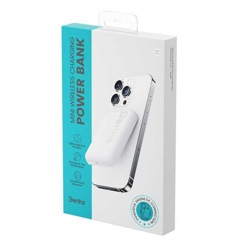 Магнитный аккумулятор с беспроводной зарядкой Benks MP10 Mini Wireless Power Bank (6000 mAh) фотография 5