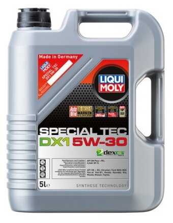 Полусинтетическое моторное масло LIQUI MOLY Special Tec DX1 5W-30 фотография 5