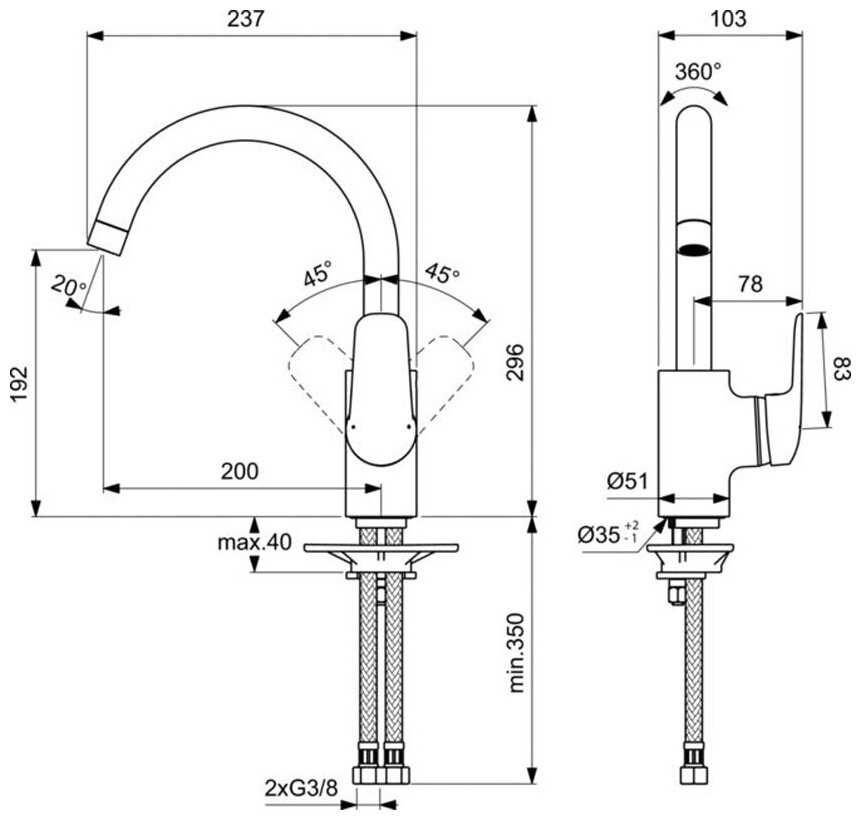 Смеситель Ideal Standard B1727AA фотография 13